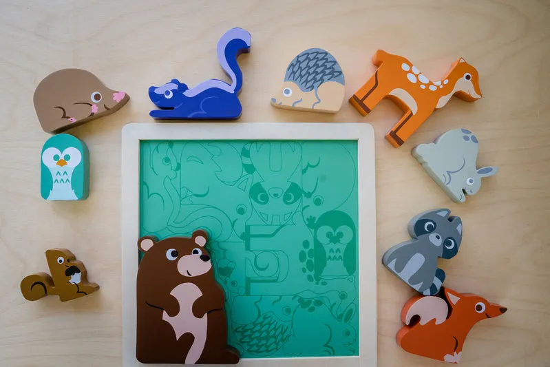 KIDDIE CONNECT Woodland Animal Chunky Puzzle