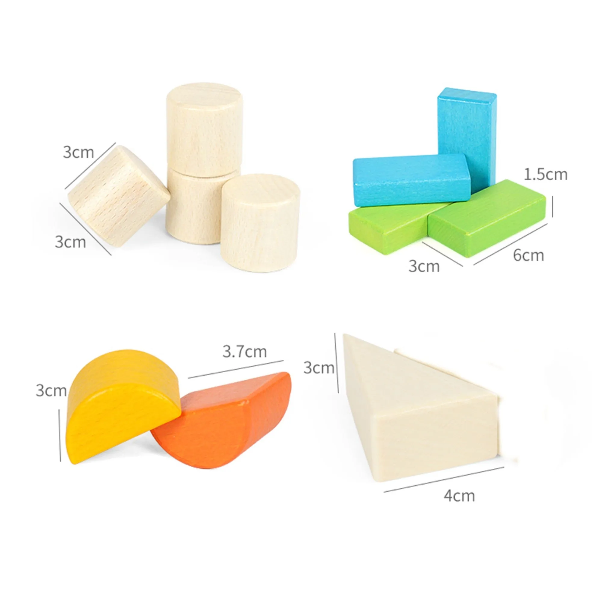 Kids Wooden Blocks 40 pcs- Rec. Age: 24 months 