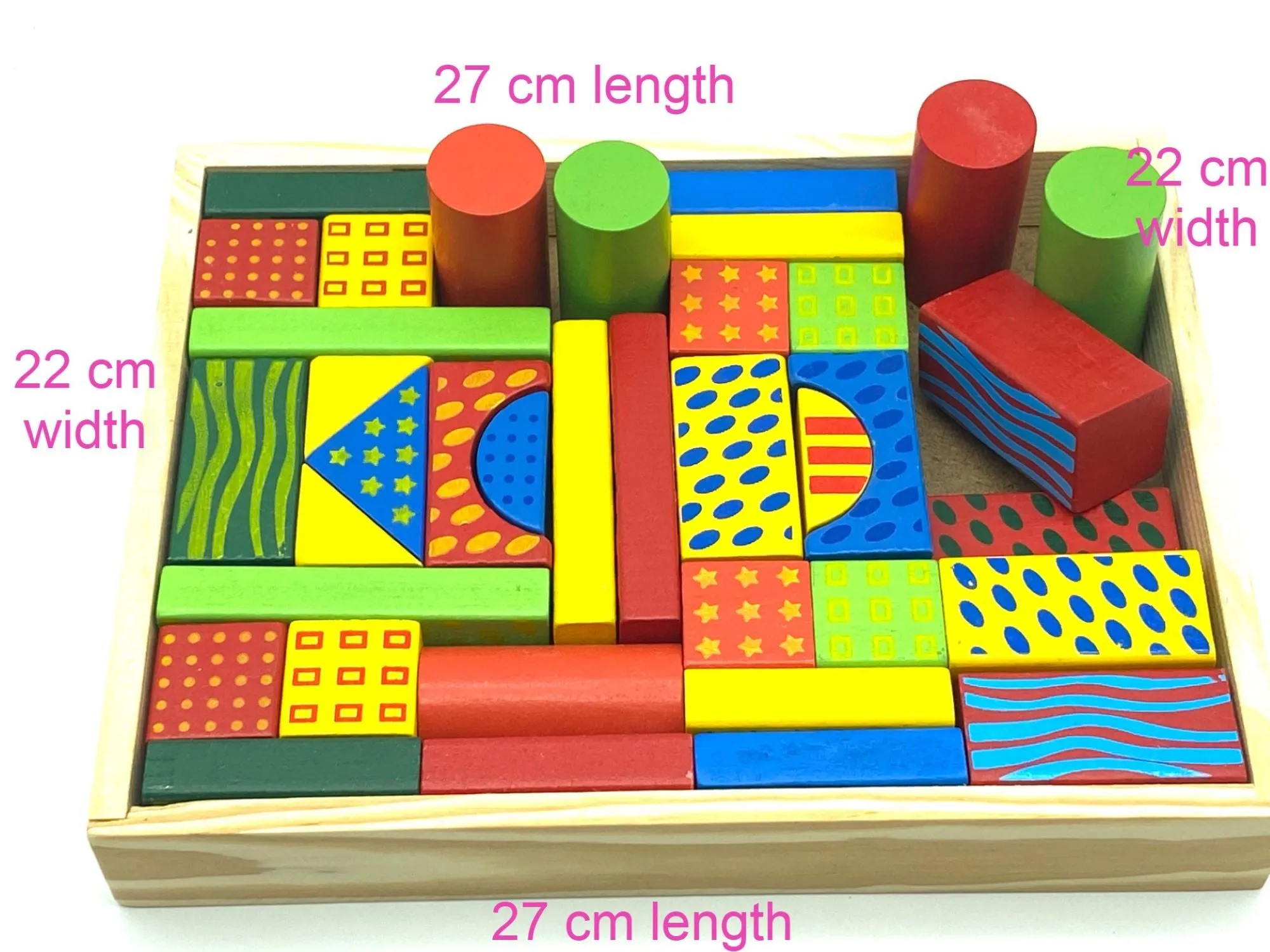 Kids Wooden Blocks 40 pcs- Rec. Age: 24 months 