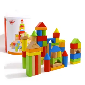Kids Wooden Blocks 80 Pcs - Rec. Age: 24 months  