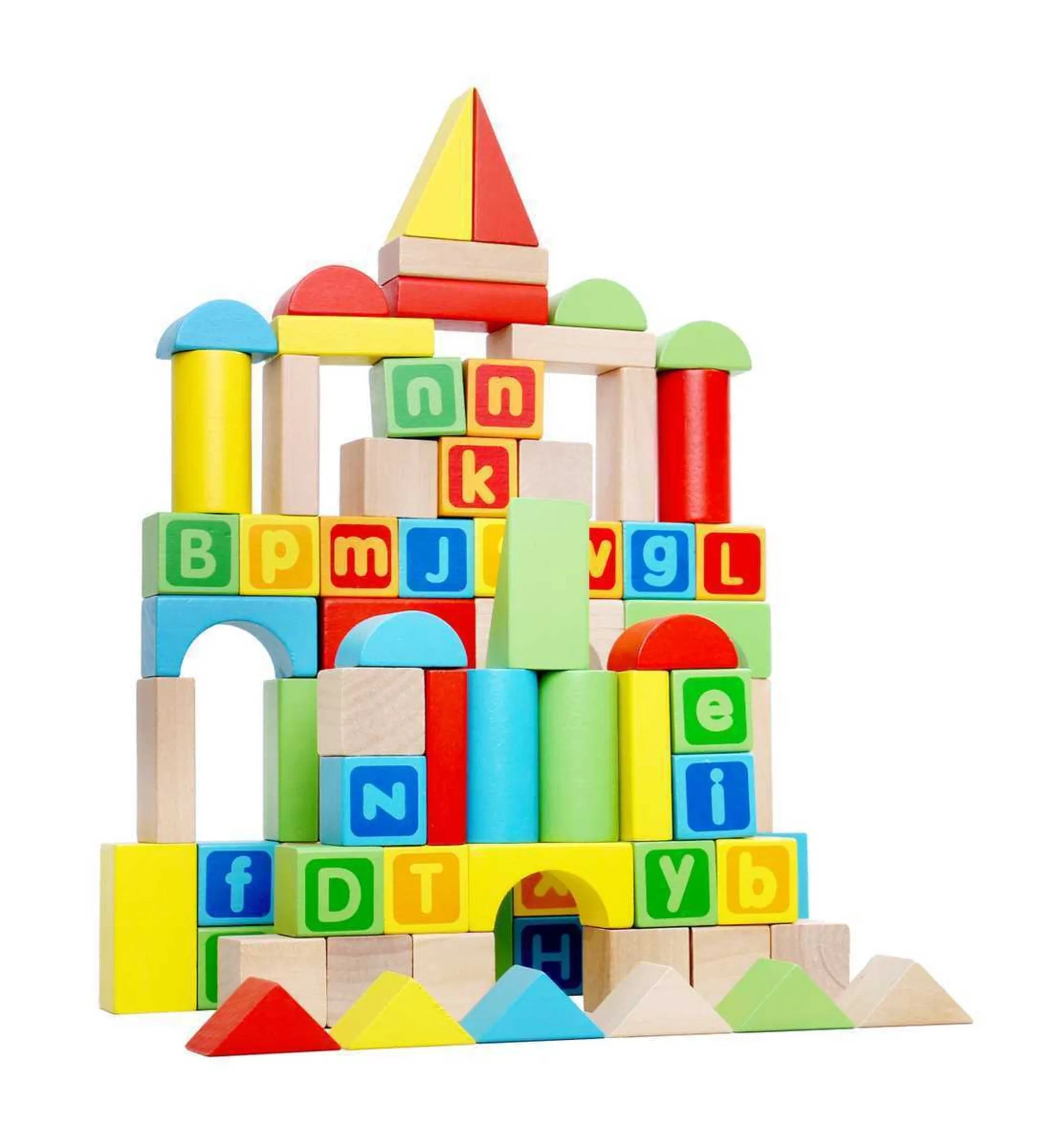 Kids Wooden Blocks 80 Pcs - Rec. Age: 24 months  