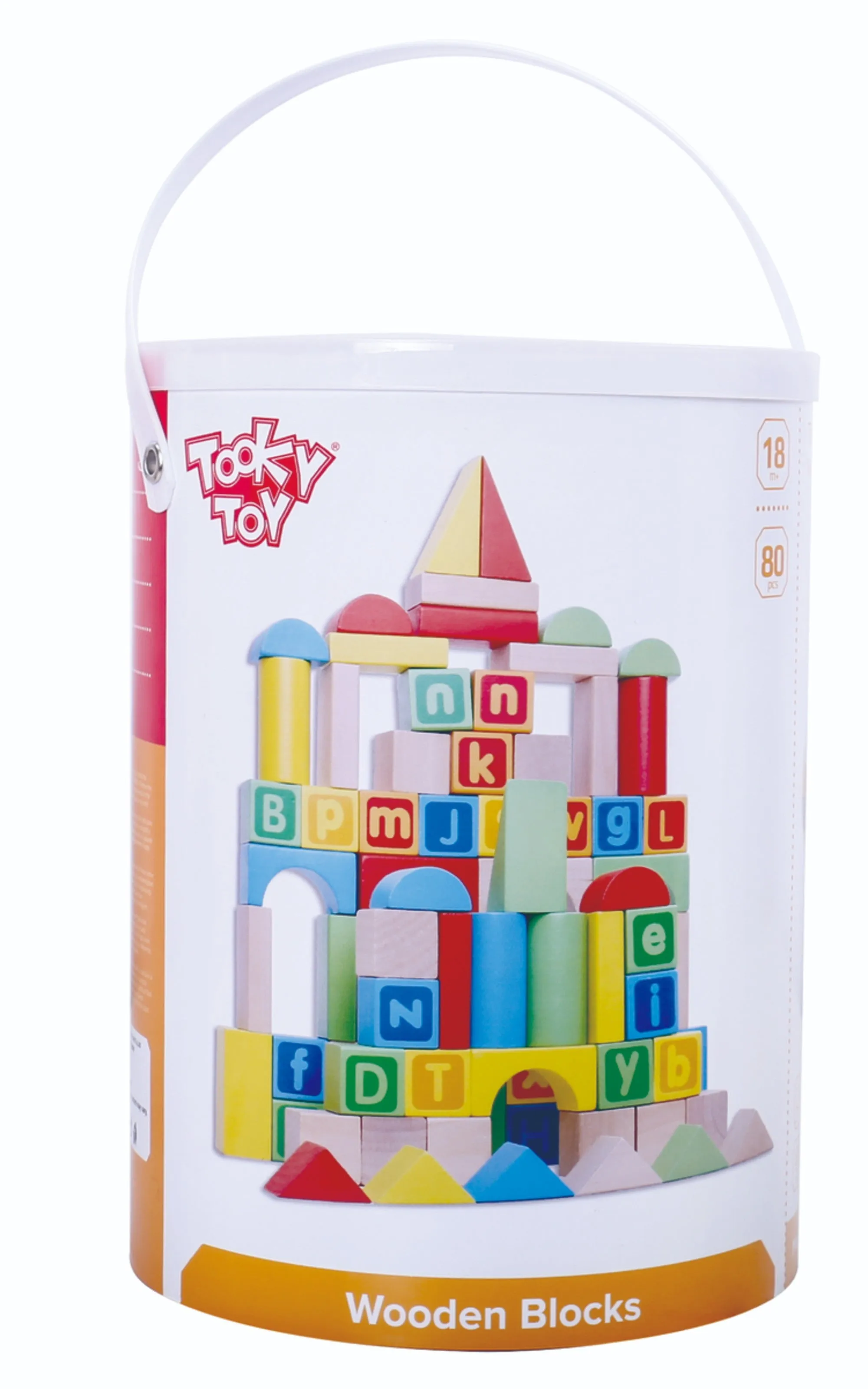 Kids Wooden Blocks 80 Pcs - Rec. Age: 24 months  
