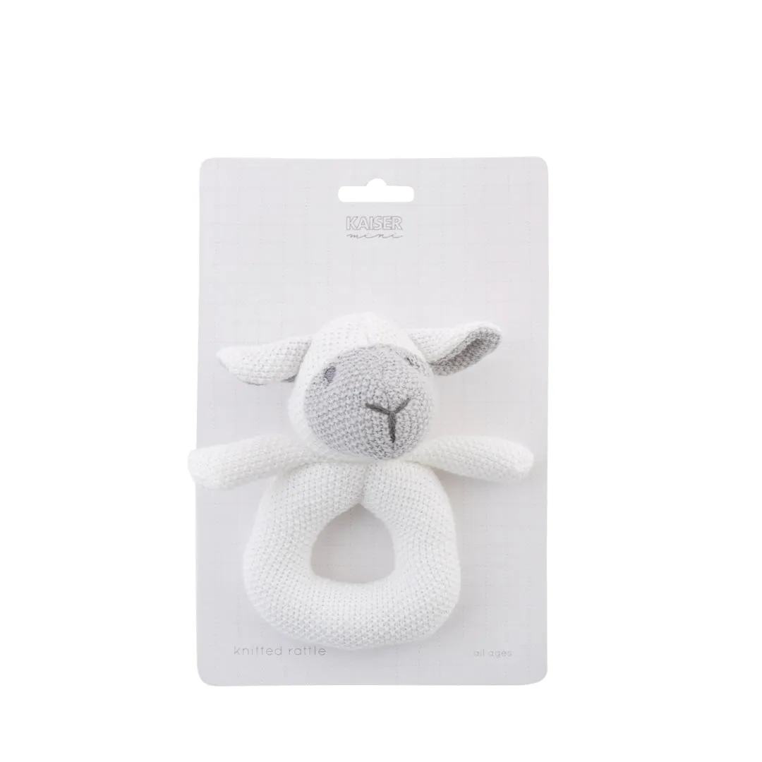 Knitted Baby Rattles - Sheep