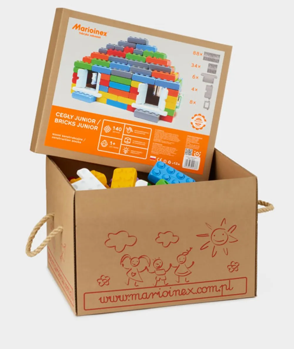Large Construction Building Blocks 'Junior Bricks' 140 Pcs