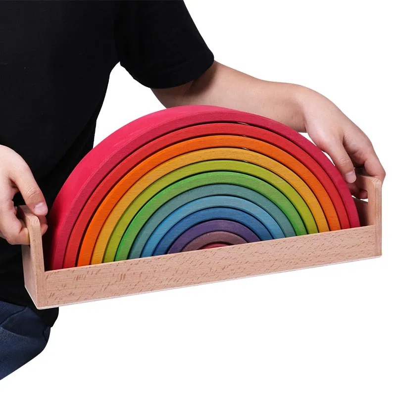 Large Rainbow Puzzles and Stackers with Storage Box