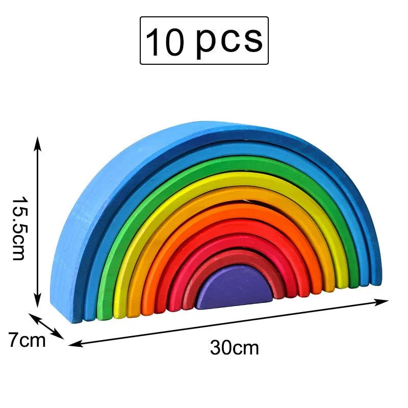 Large Rainbow Puzzles and Stackers with Storage Box