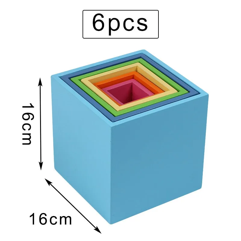 Large Rainbow Puzzles and Stackers with Storage Box