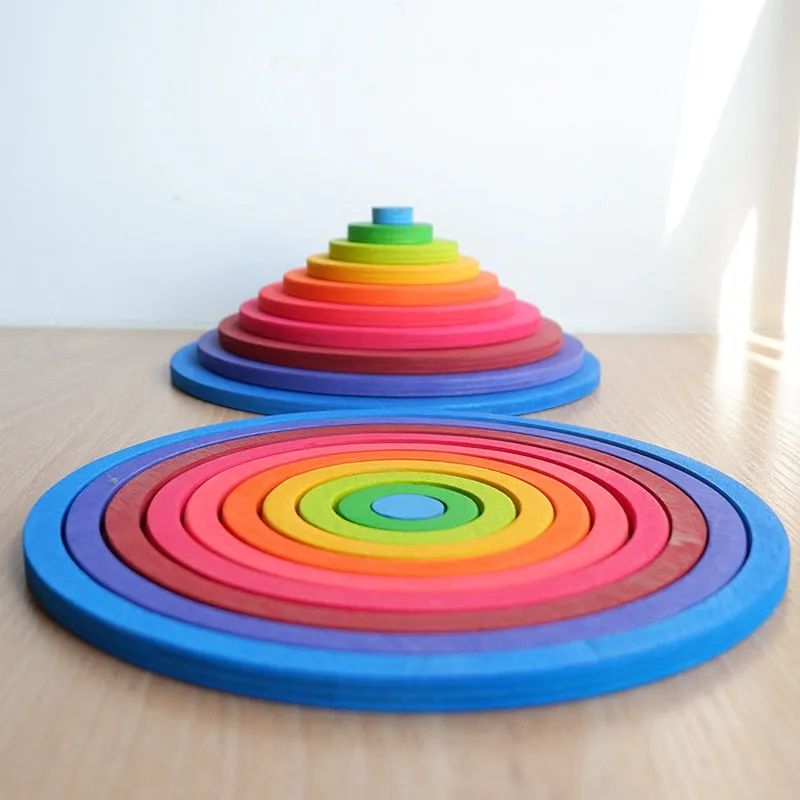 Large Rainbow Puzzles and Stackers with Storage Box