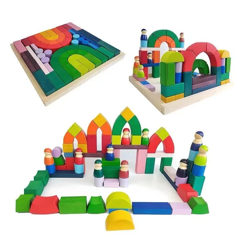 Large Romanesque Stacking Puzzles Building Blocks