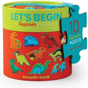 Let's Begin Dino Puzzles (Set of Ten 2-Piece Puzzles)