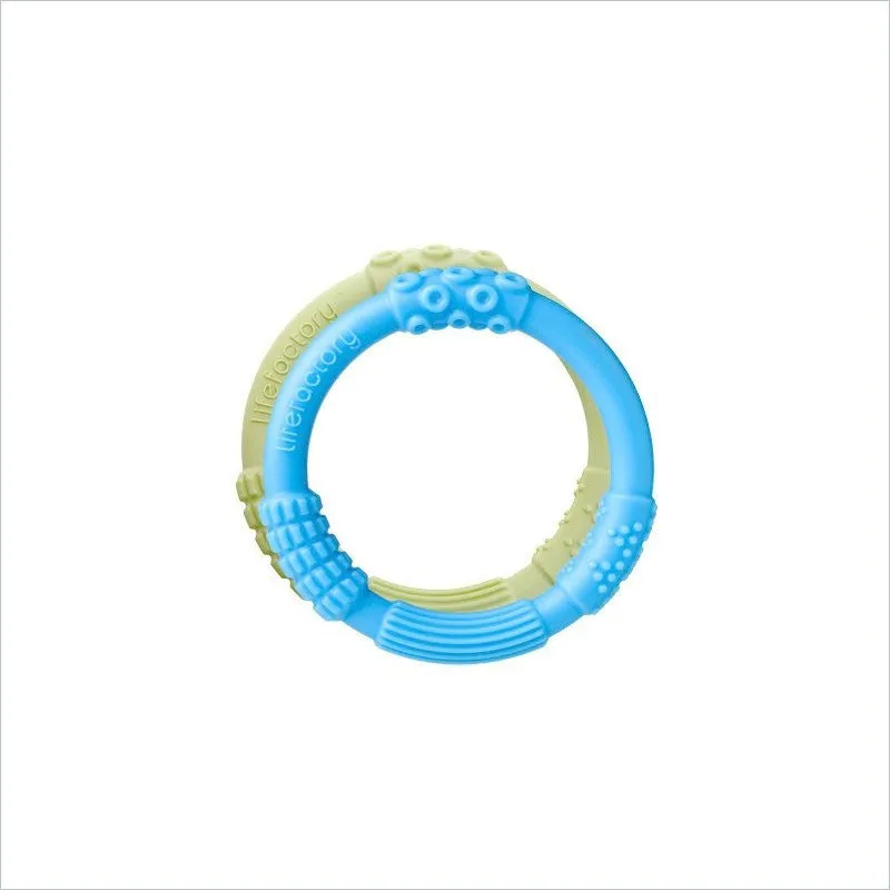 Life Factory Silicone Teether Dual Pack in Sky/Spring Green
