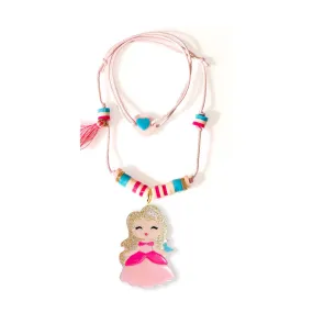 Lilies & Roses Cute Doll Necklace - Doll with Bird