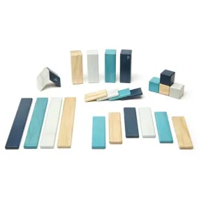 Magnetic Wooden Blocks - 24 Piece Set Blues