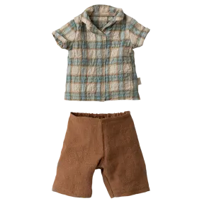 Maileg Size 3 Doll Clothes, Checker Shirt and Pants (ships in May)