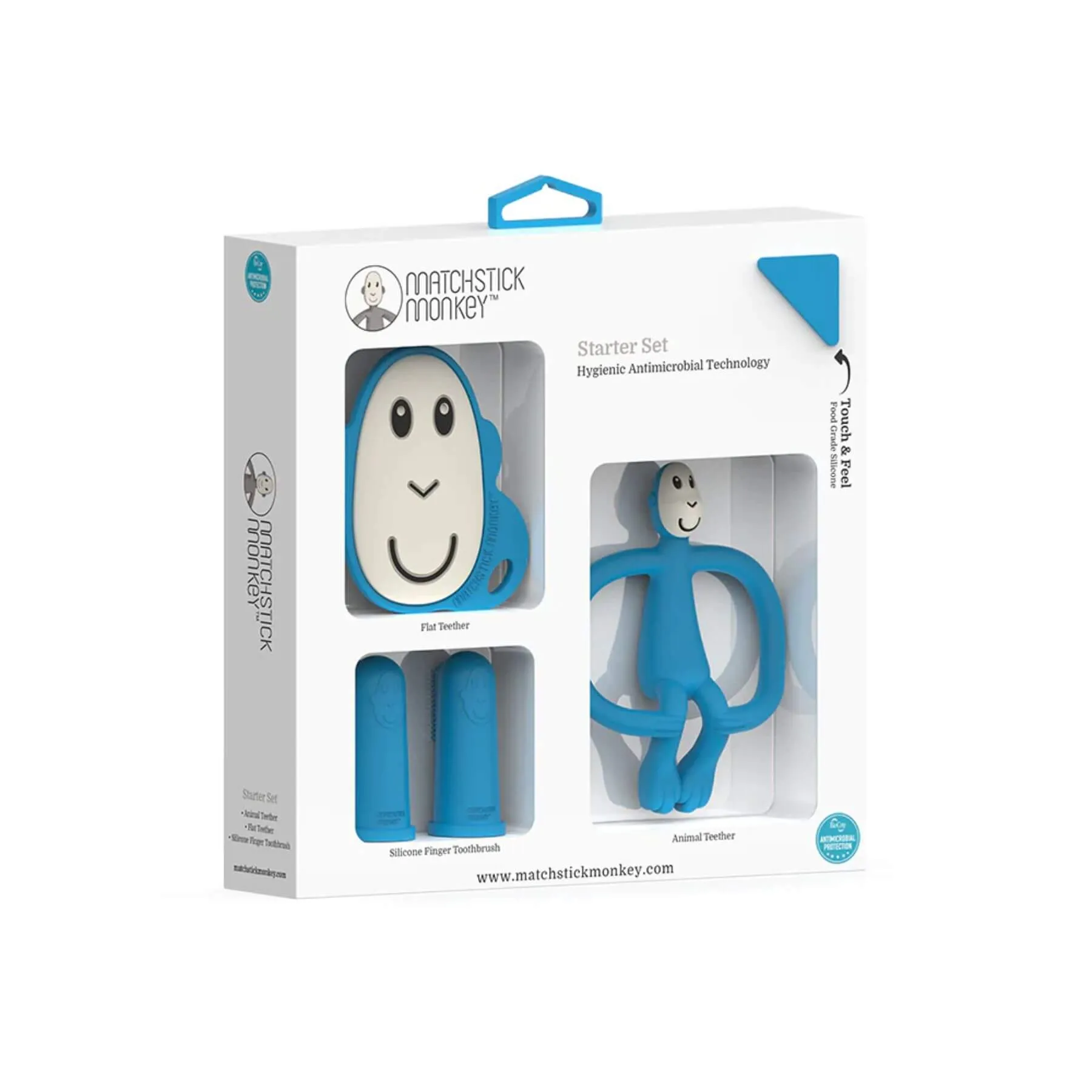 Matchstick Monkey Teething Starter Set (Blue)