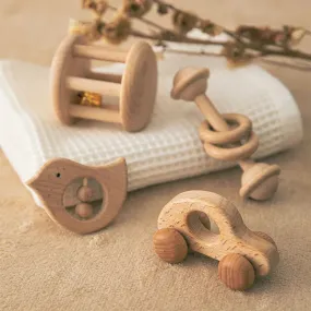 Montessori Baby Beech Wood Rattle Sets