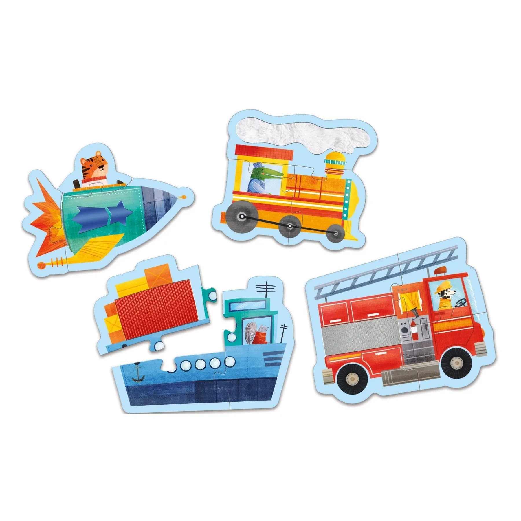 mudpuppy Transportation Touch & Feel Puzzle Set