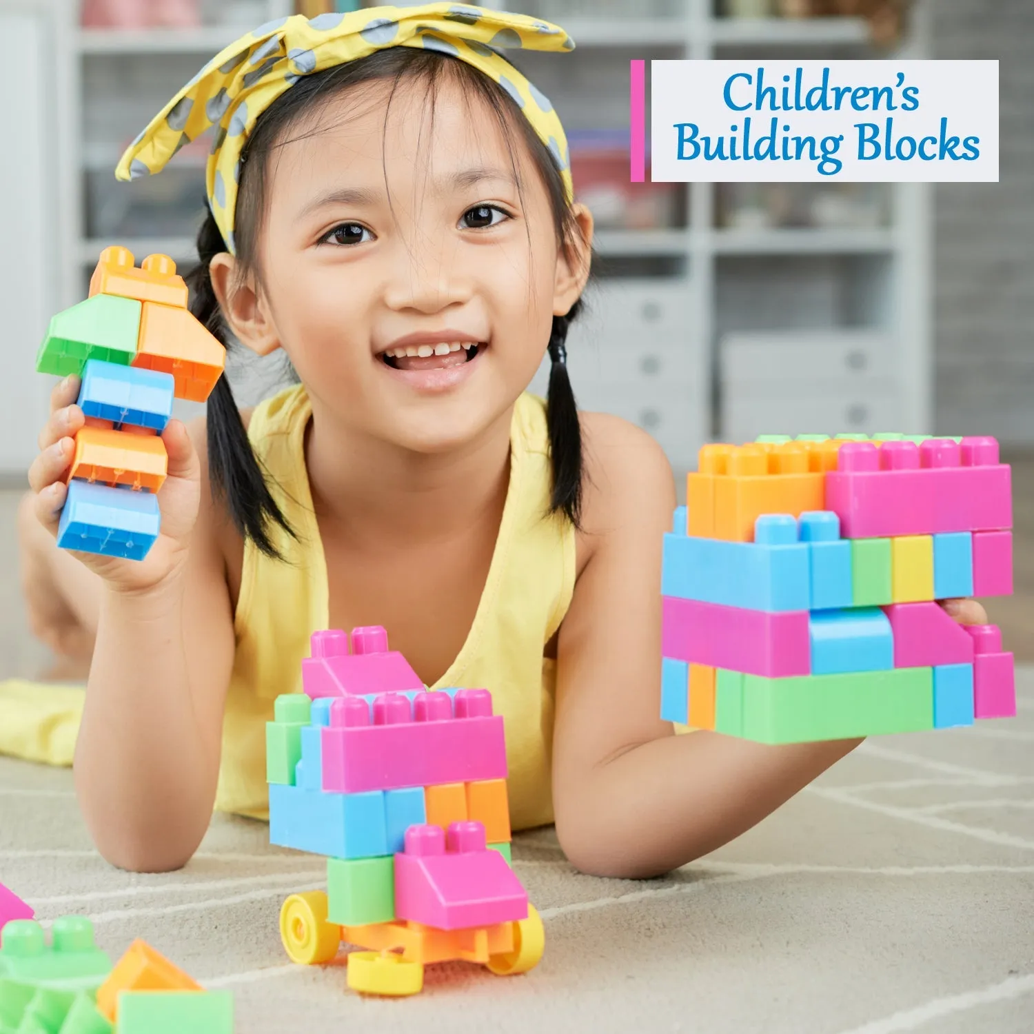 Multicolor Kids' Block Set for Fun & Learning (60 Pieces)