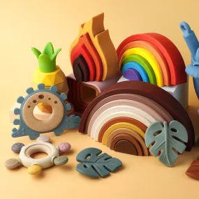 Natural Wood Teether with Soft Silicone