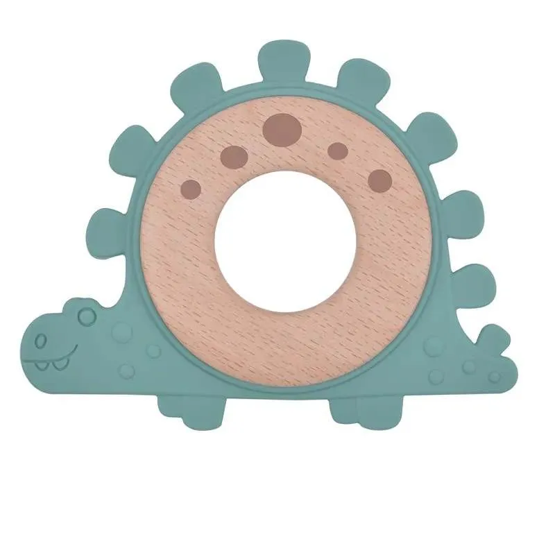 Natural Wood Teether with Soft Silicone