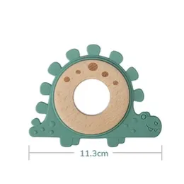 Natural Wood Teether with Soft Silicone
