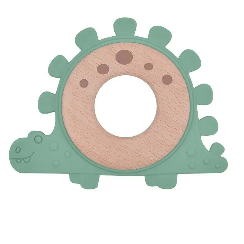 Natural Wood Teether with Soft Silicone
