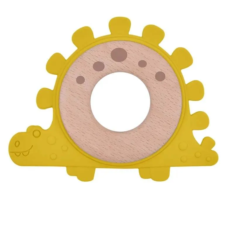 Natural Wood Teether with Soft Silicone