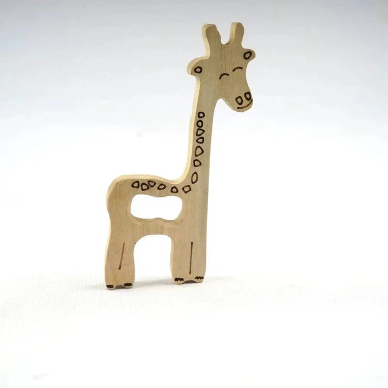 Neem Wood Teether - Hippo   Giraffe   Panda