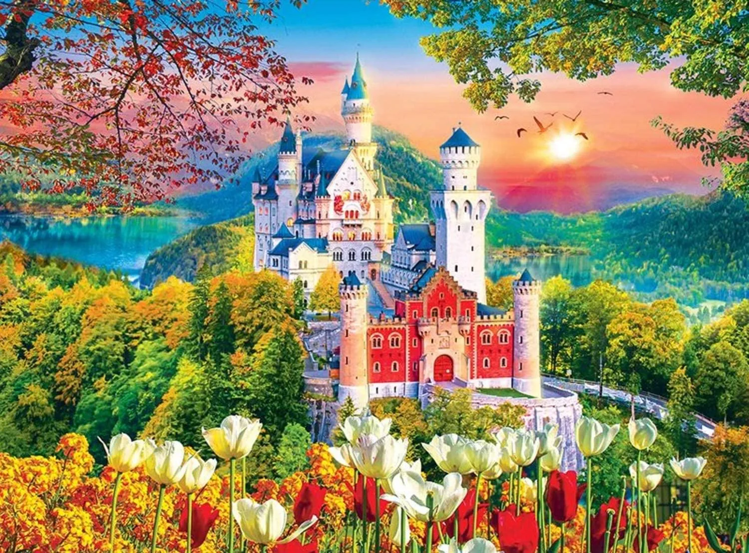 Neuschwanstein Medieval Castle Germany 1000 Piece Kodak Premium Jigsaw Puzzle
