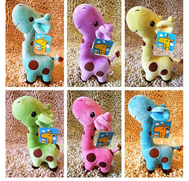 New infant baby boys girls toy Lovely Giraffe Deer Soft Plush Toy children Animal Dolls Baby Kid Birthday Party Gift