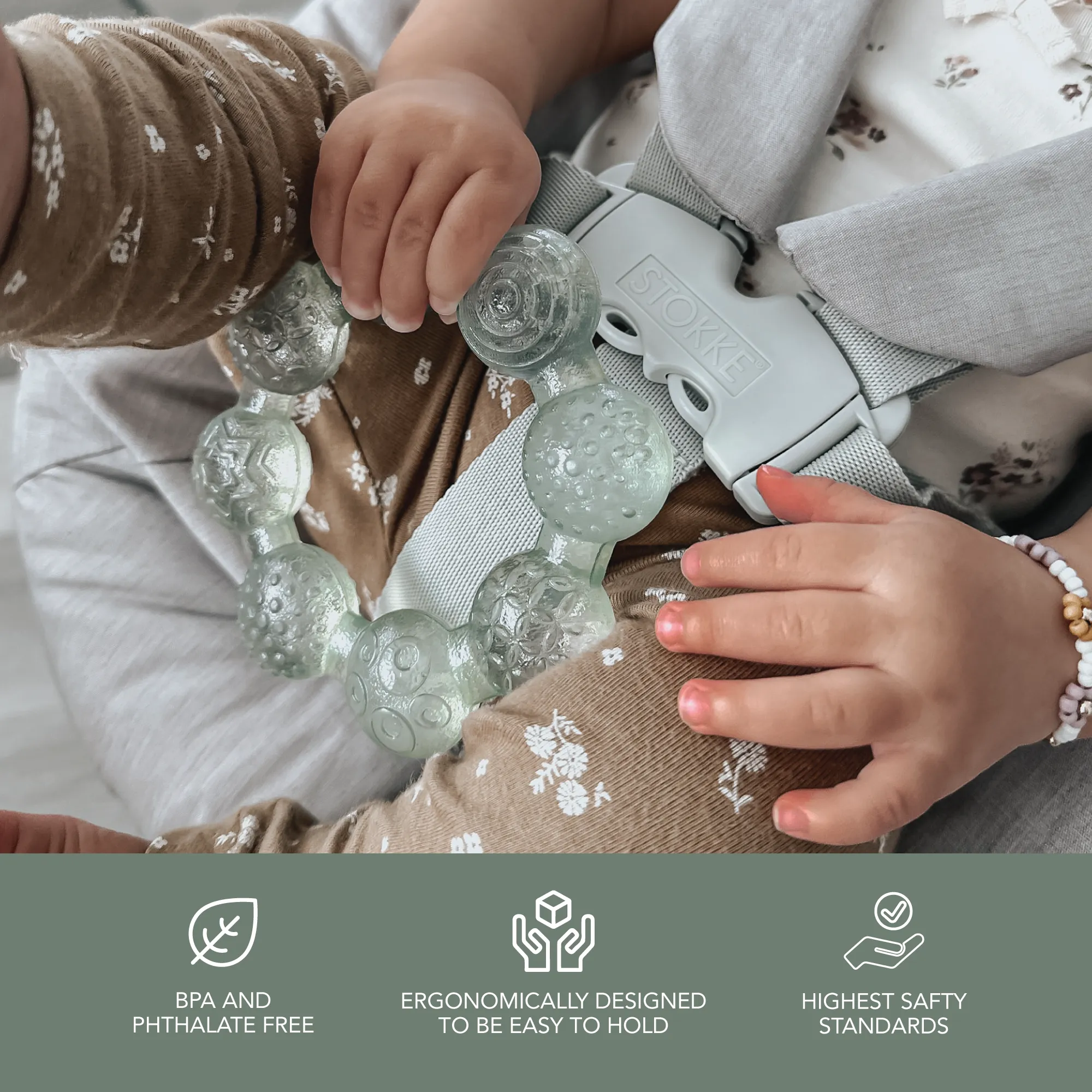 noüka Cooling Ring Teether - Shifting Sand