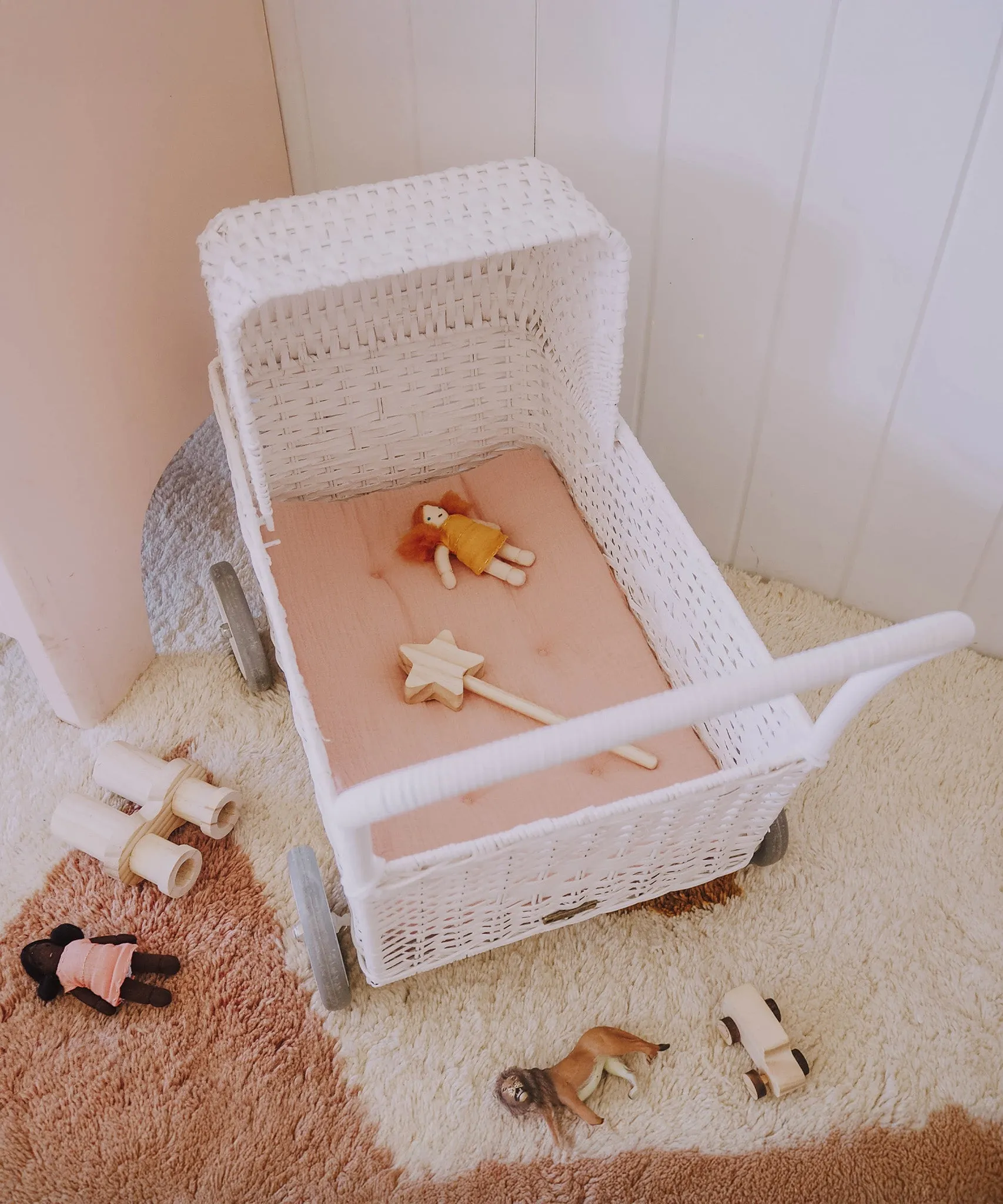 Olli Ella Strolley Mattress - Seashell Pink