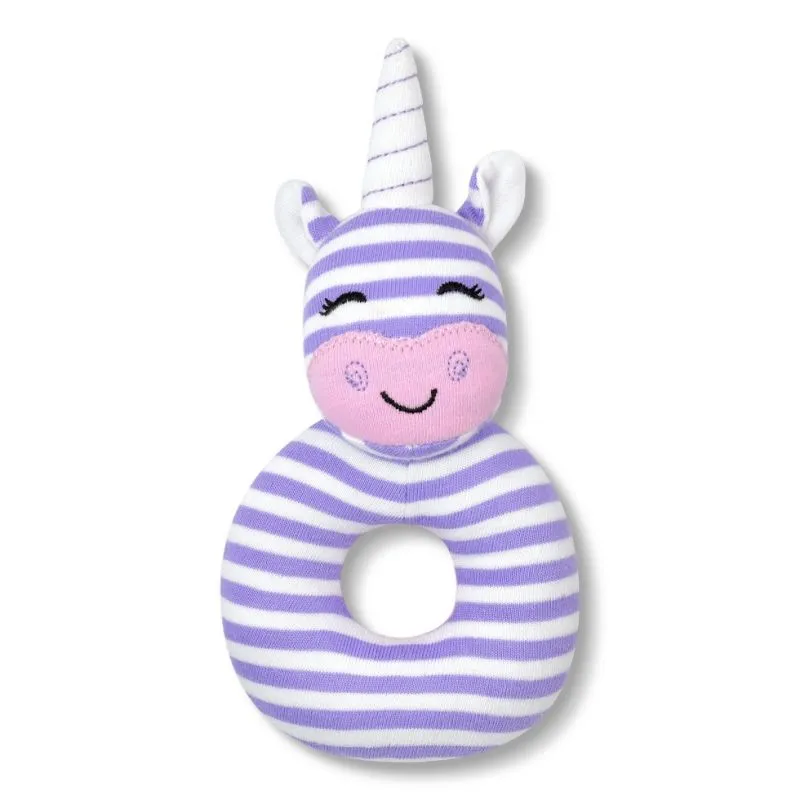 Organic Teething Rattle - Cupcake the Unicorn