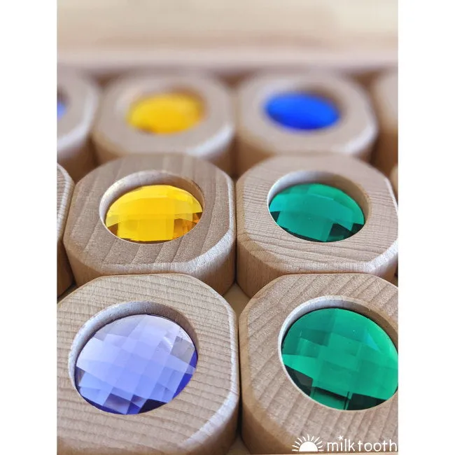 Papoose | Bitcoins | 15 Gem Blocks Rainbow in Tray