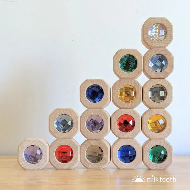 Papoose | Bitcoins | 15 Gem Blocks Rainbow in Tray