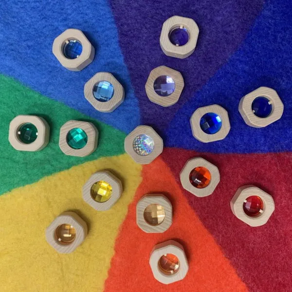 Papoose | Bitcoins | 15 Gem Blocks Rainbow in Tray