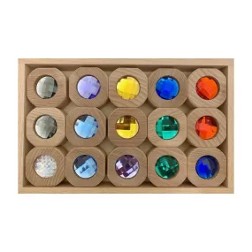 Papoose | Bitcoins | 15 Gem Blocks Rainbow in Tray