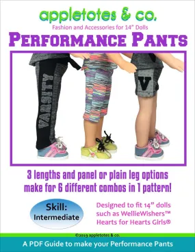 Performance Pants Sewing Pattern for 14 Inch Dolls
