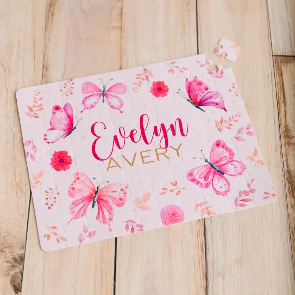 Personalized Butterflies Jigsaw Puzzles for Kids