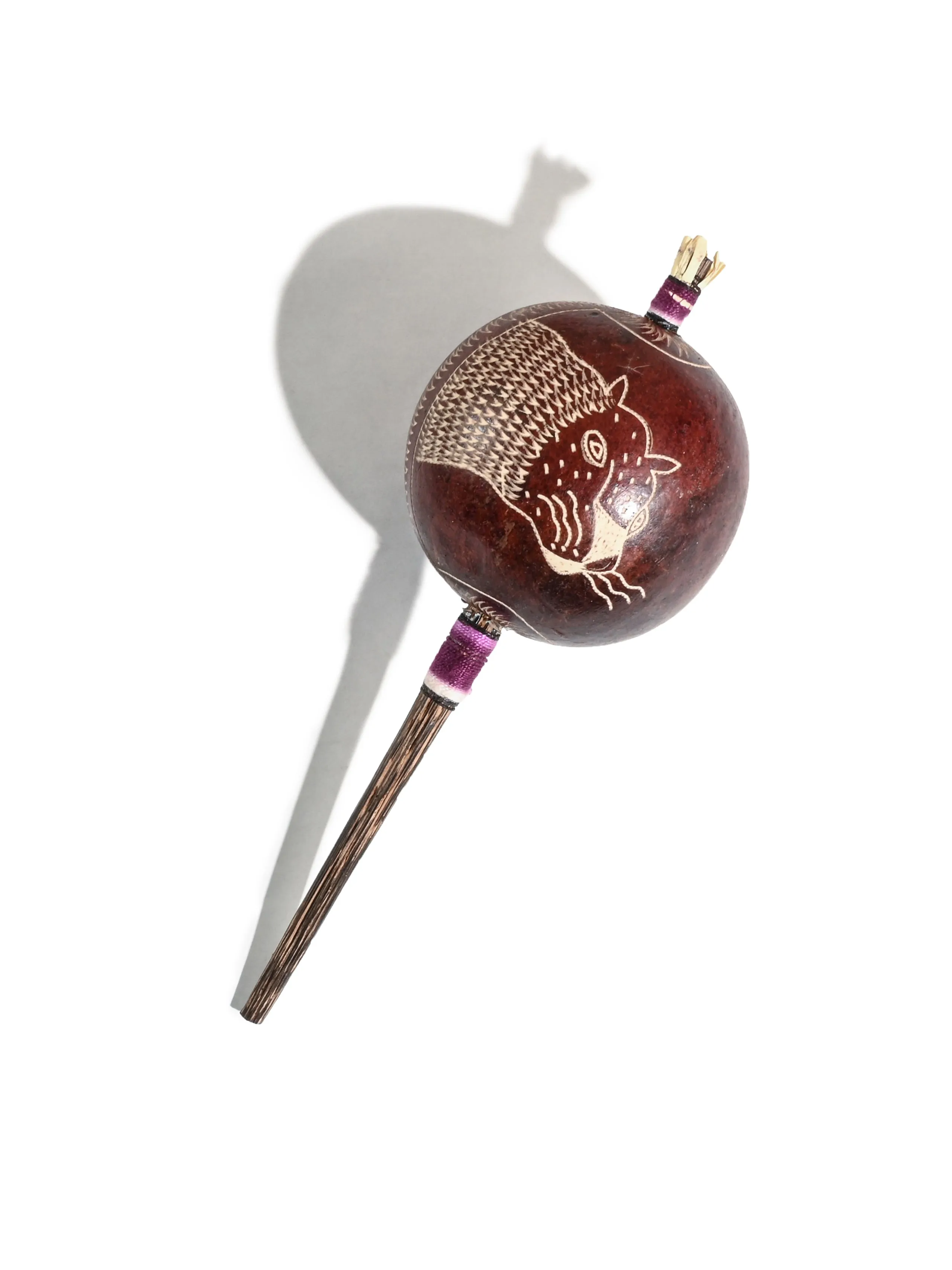 Peruvian Amazon Gourd Rattle - Jaguar