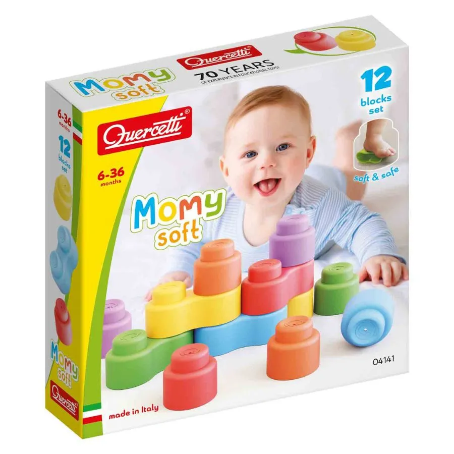 Quercetti - Momy Soft Blocks 12 Piece Set