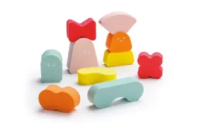 Quut Blokki Balancing Shapes Coral Pink