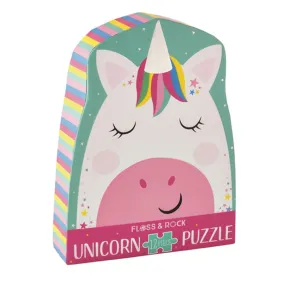 Rainbow Unicorn 12pc Shaped Jigsaw With Shaped Box
