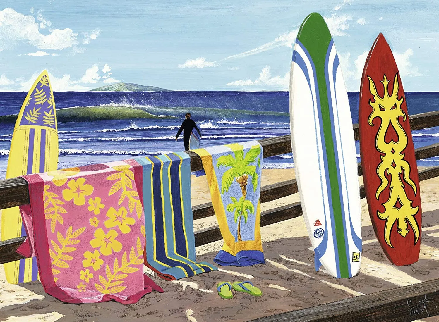 Ravensburger 14214 Hang Loose Surfboard Jigsaw Puzzle - 500 pc Puzzle