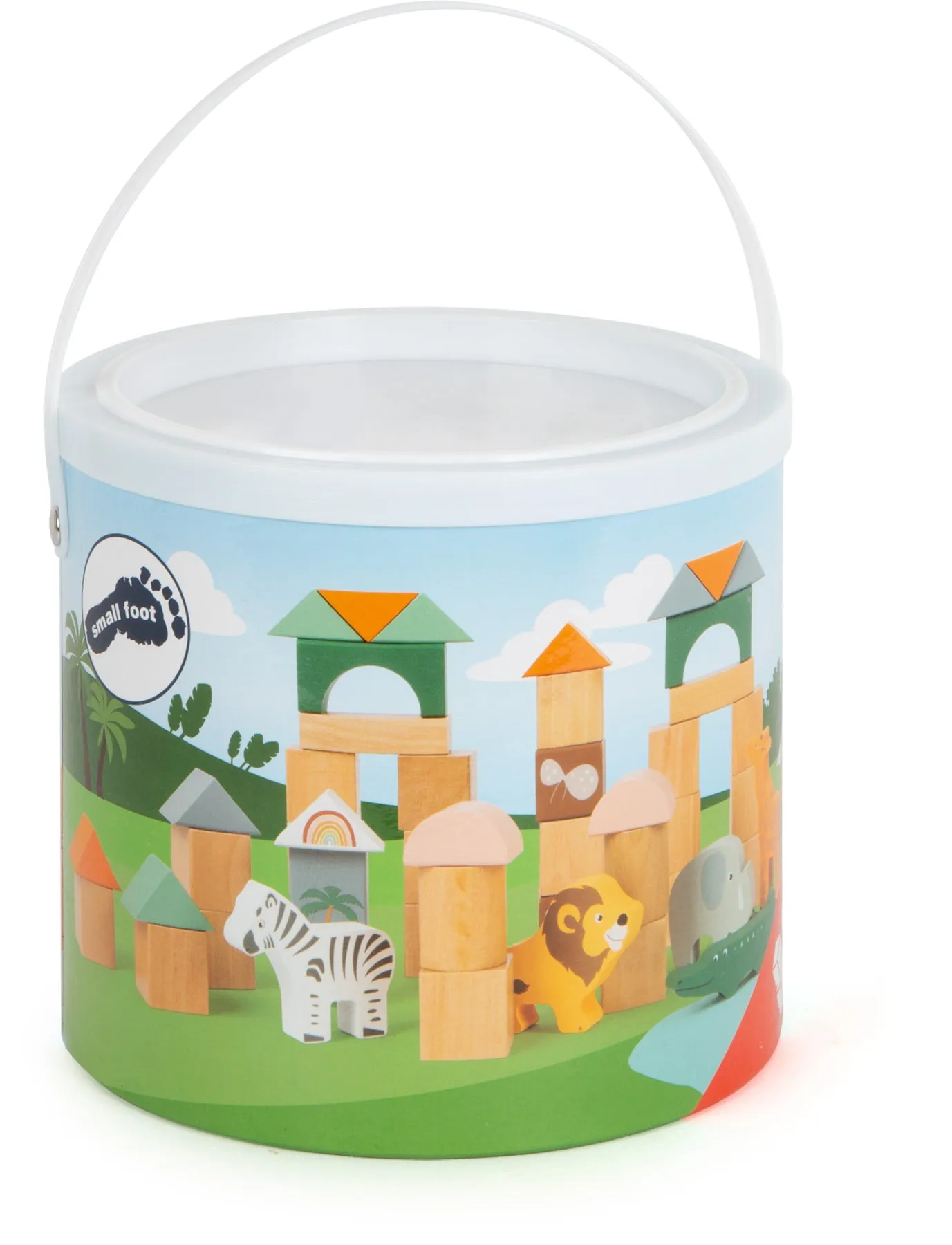 Safari Theme Wooden Building Blocks