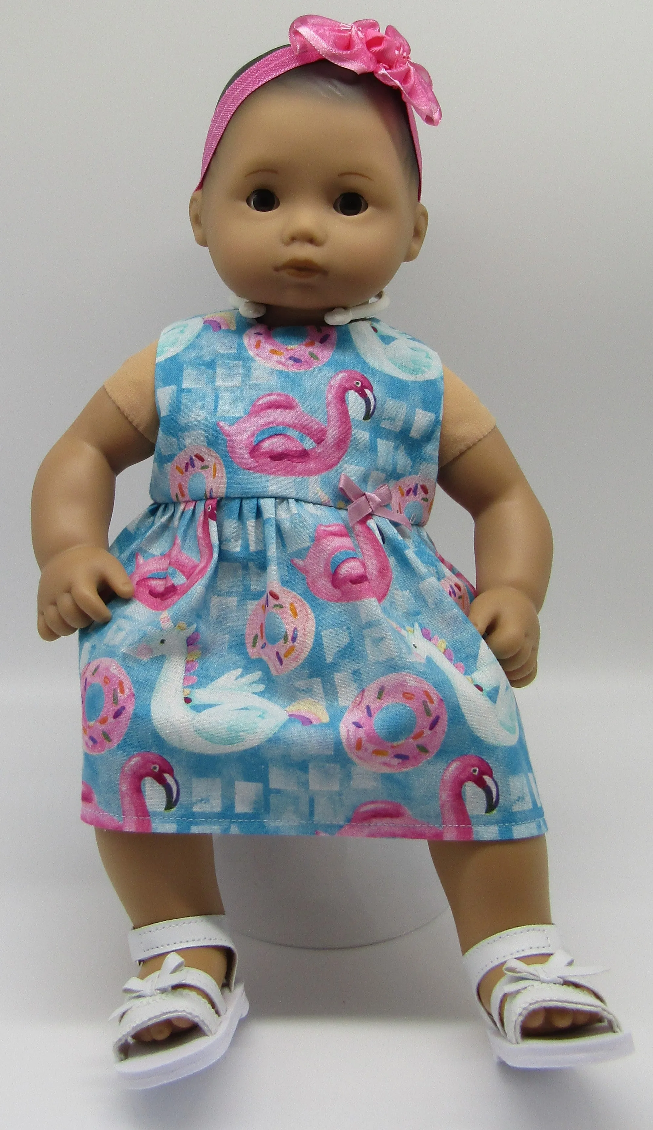 Sequin Sandals 18 & 15 inch Doll: White