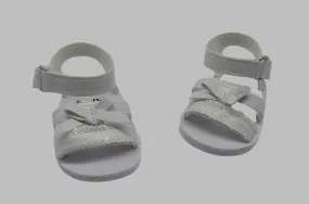 Sequin Sandals 18 & 15 inch Doll: White