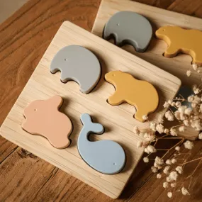 Silicone Animal Puzzle - Baby Big Block for Early Learning