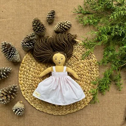 Single Doll- Garima- Cotton Fabric Toy- Warm
