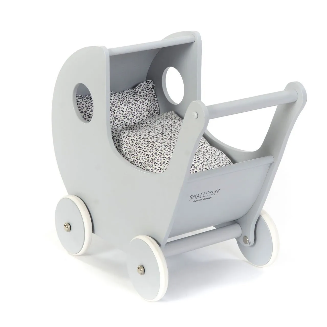 Small Stuff Doll's Pram in Grey